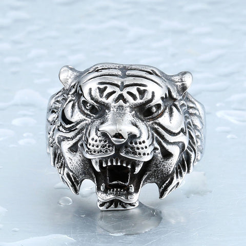 18K Gold Plated Lions Head Ring