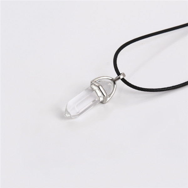 Crystal Quartz Choker Pendant Necklace