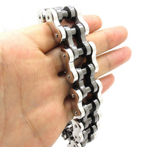 Skeleton Skull Motorcycle Chain Bracelet