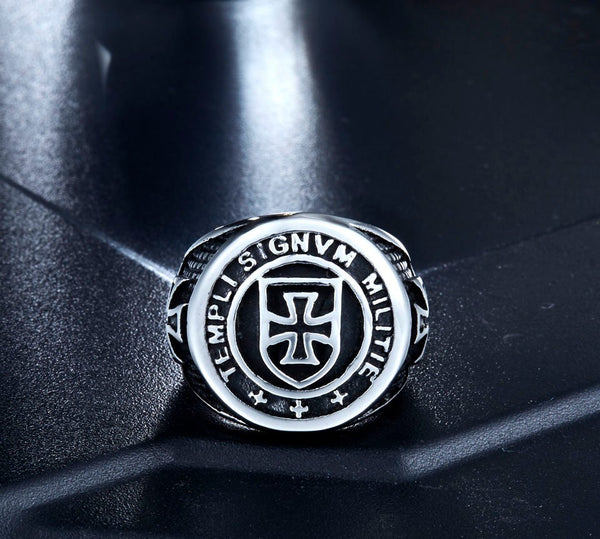 Knights Templar Stainless Steel Ring
