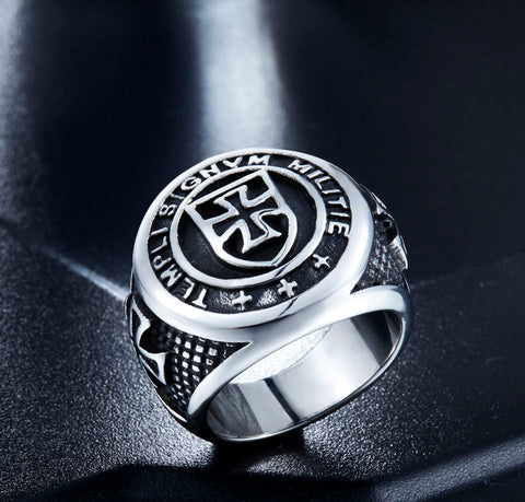 Knights Templar Stainless Steel Ring