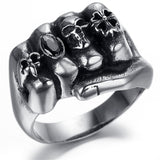 Gothic Fist Skull Ring