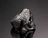 Vintage Designed Stone Skull Ring